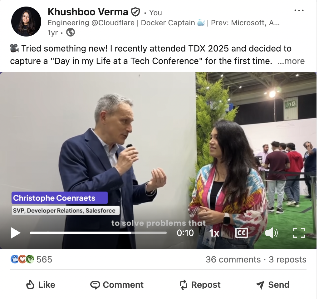 Salesforce TDX: Capturing developer stories at Salesforce TDX 2025.